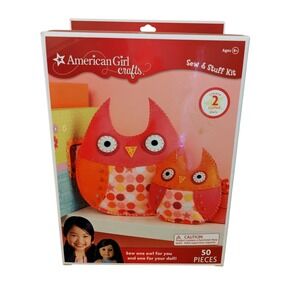 American Girl‎ Crafts Sew & Stuff Kit Create 2 Stuffed Owls 50 Pieces